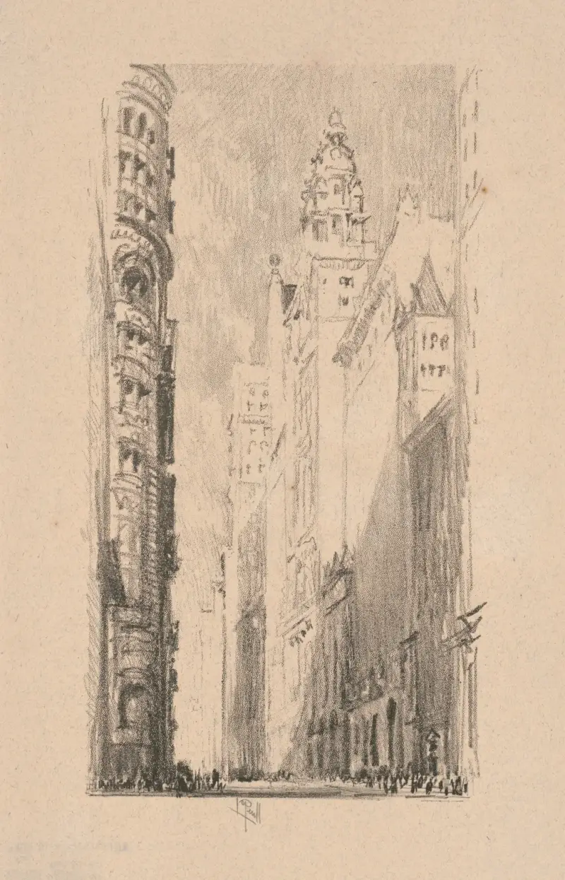 Broadwayské věže, Joseph Pennell