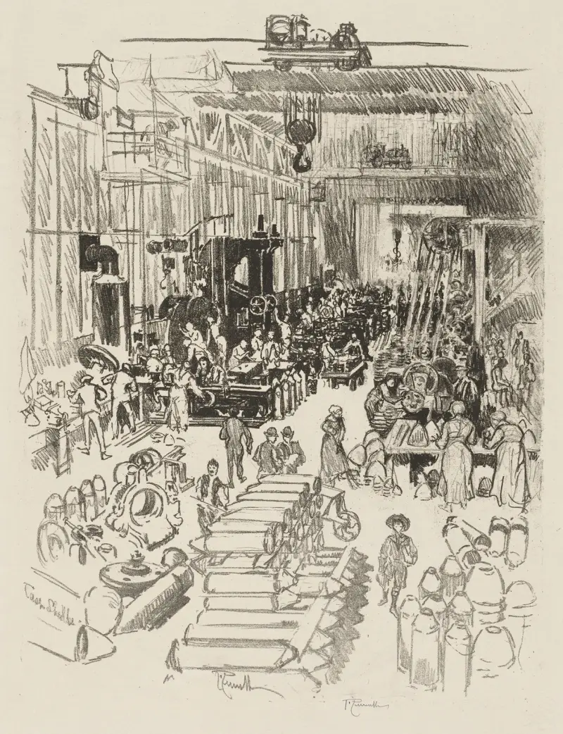 Wykańczanie pocisków, Joseph Pennell