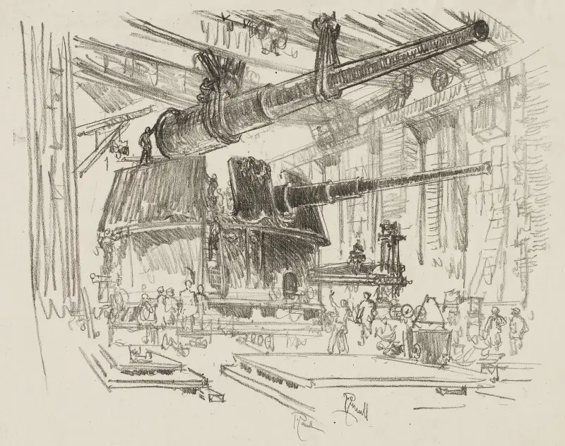 Fitting Guns in Turrets av Joseph Pennell