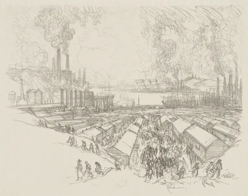 Five O’Clock av Joseph Pennell