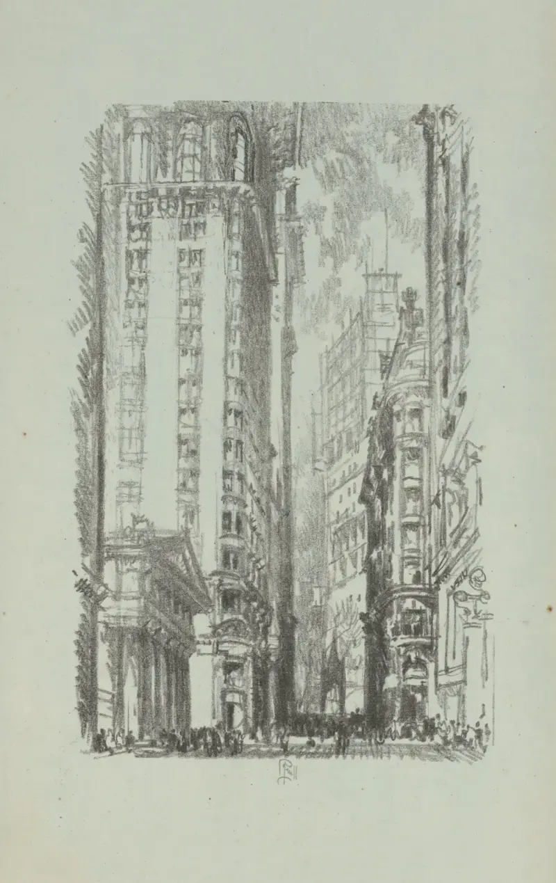Pine Street av Joseph Pennell