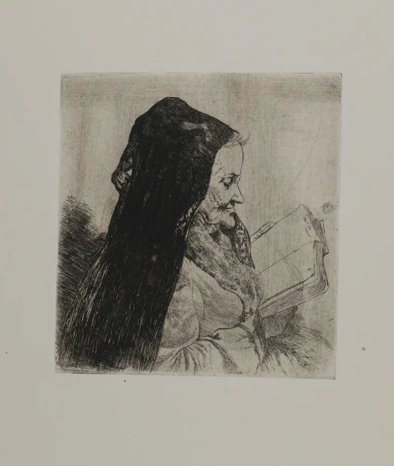Old Woman Reading av Joseph Stella