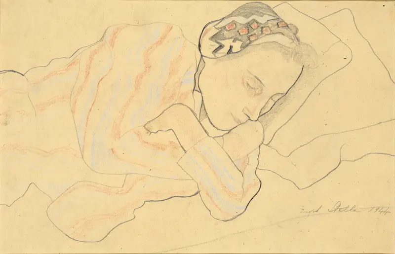 Porträtt av Clara Fasano, 1944 av Joseph Stella