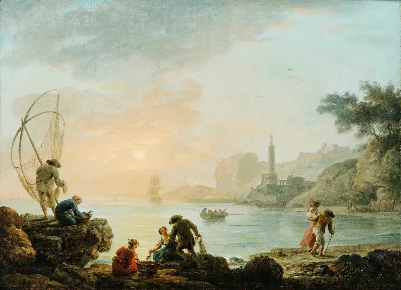 Fischer bei Sonnenaufgang – Nr. 2 von Claude-Joseph Vernet
