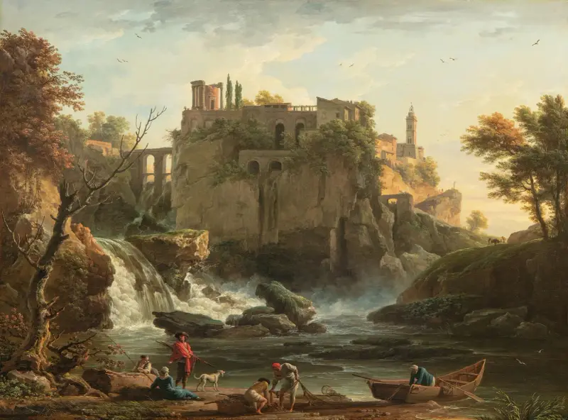 Utsikt över Tivoli av Claude-Joseph Vernet