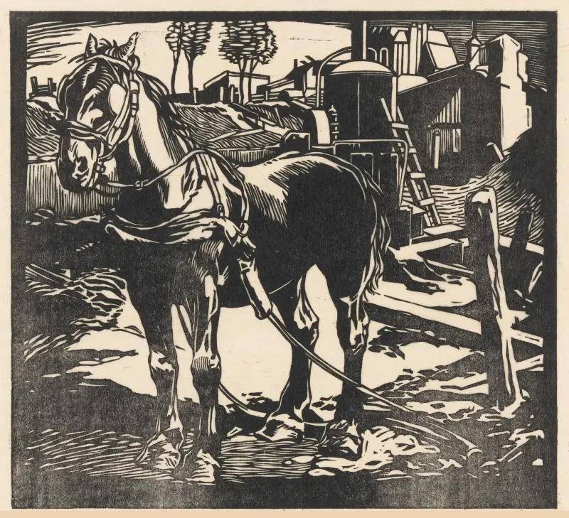 Avspänt arbetshäst av Johannes Josephus Aarts