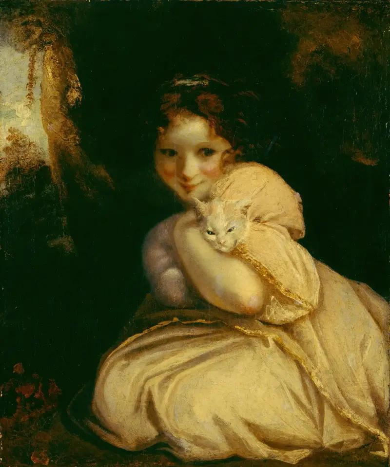Felina med en kattunge av Sir Joshua Reynolds