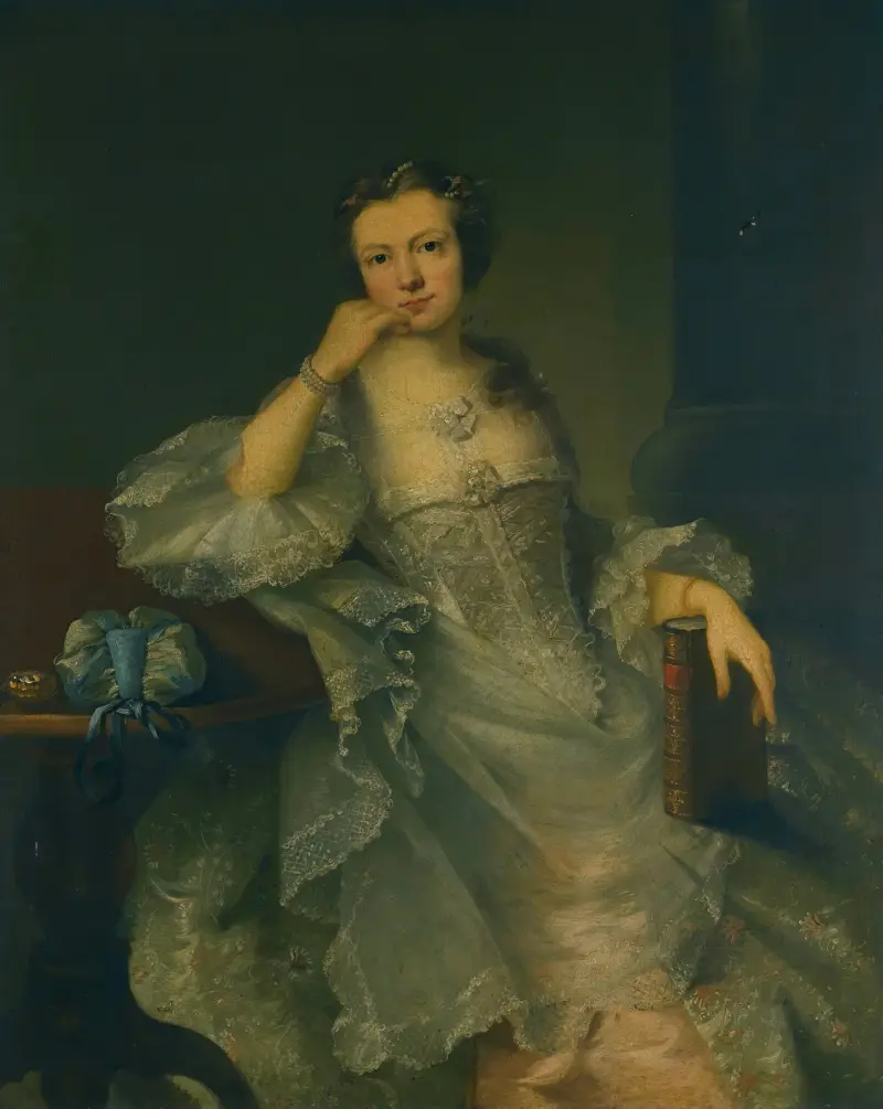 Porträtt av miss Bullock av Sir Joshua Reynolds