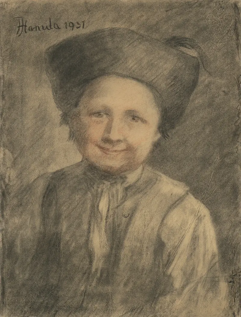 Studie eines Bauernjungen von Jozef Hanula