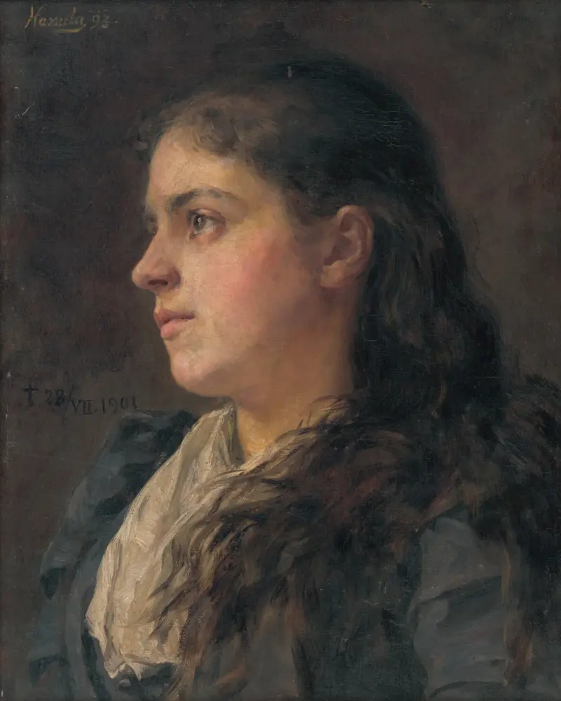 Bildnis einer Frau, 1893 von Jozef Hanula