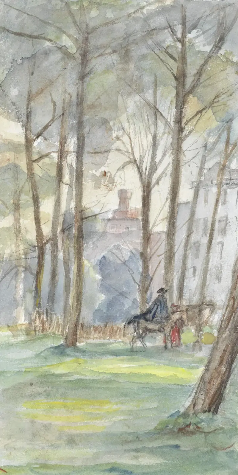 Park mit Reiterfiguren von Jozef Israëls