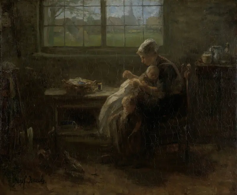 Moderskapets glädje av Jozef Israëls