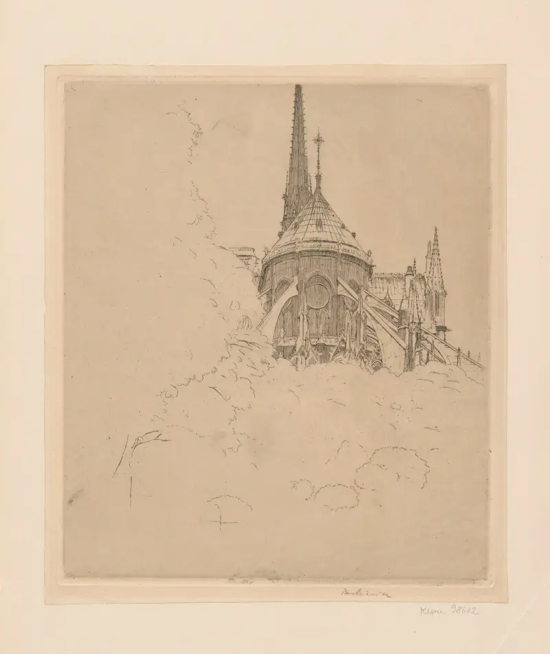 Absiden i Notre-Dame de Paris katedral, tillstånd III av Józef Pankiewicz