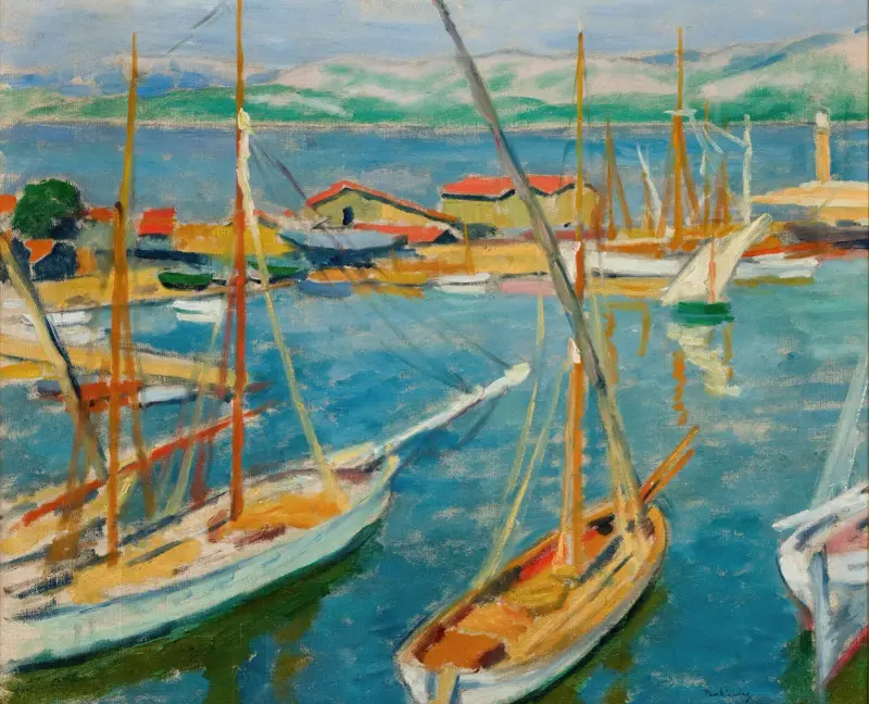 Port w Saint-Tropez, Józef Pankiewicz