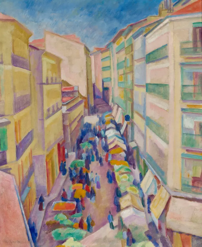 Straße in Madrid von Józef Pankiewicz