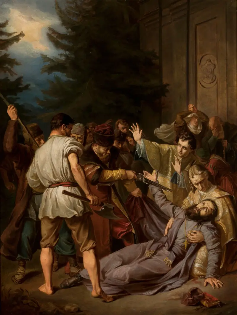 Martyrdom of Saint Josaphat Kuntsevych av Józef Simmler