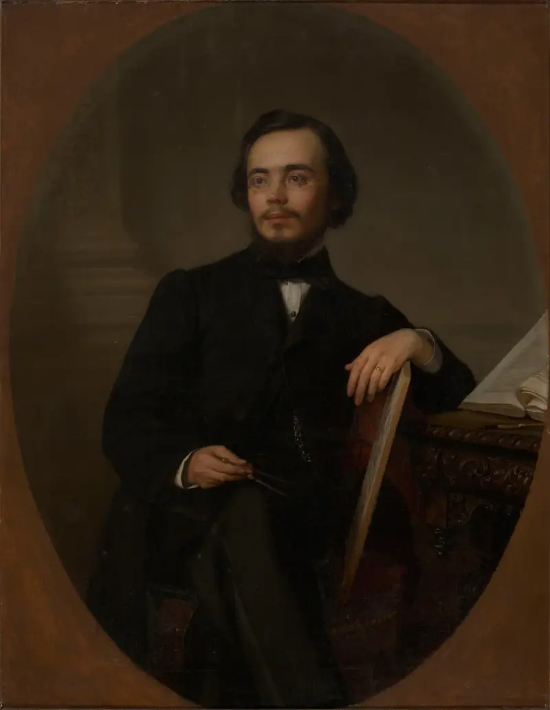 Porträtt av Aleksander Waszkowski, medlem av nationalregeringen 1863 av Józef Simmler