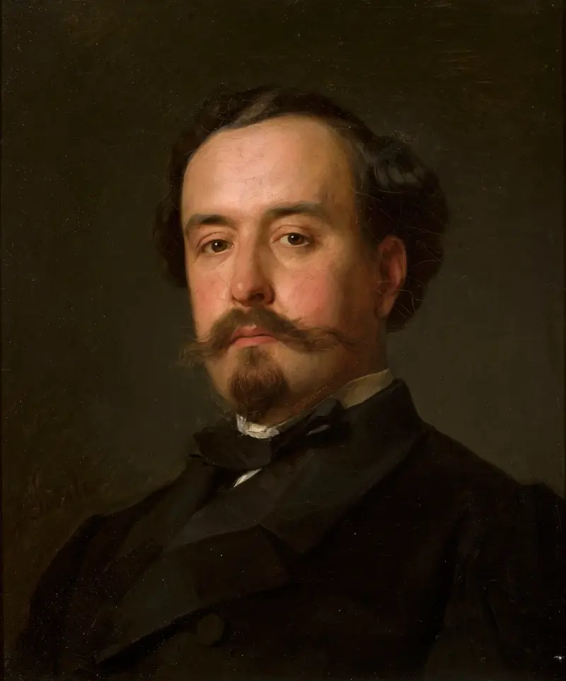 Porträtt av Juliusz Kossak av Józef Simmler