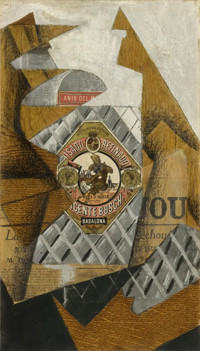 Flaskan med Anís del Mono av Juan Gris
