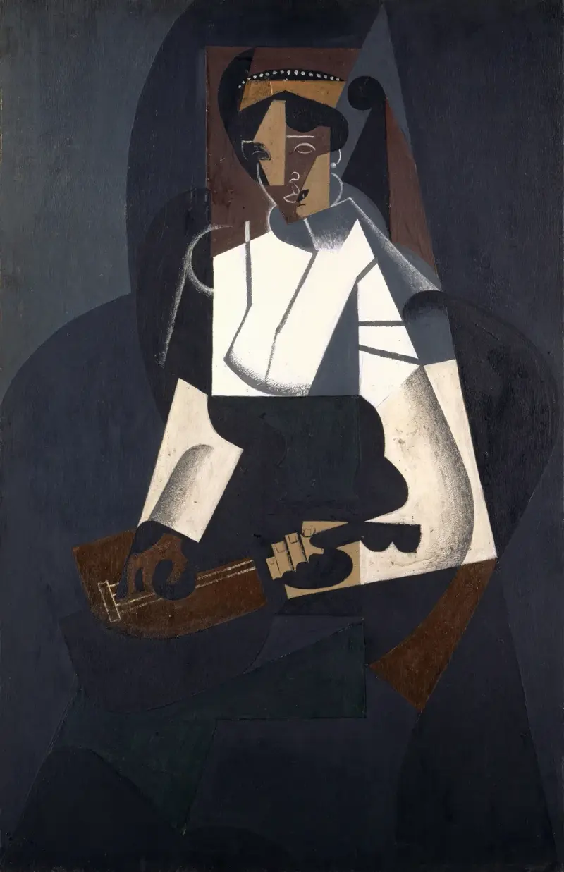 Woman with Mandolin av Juan Gris