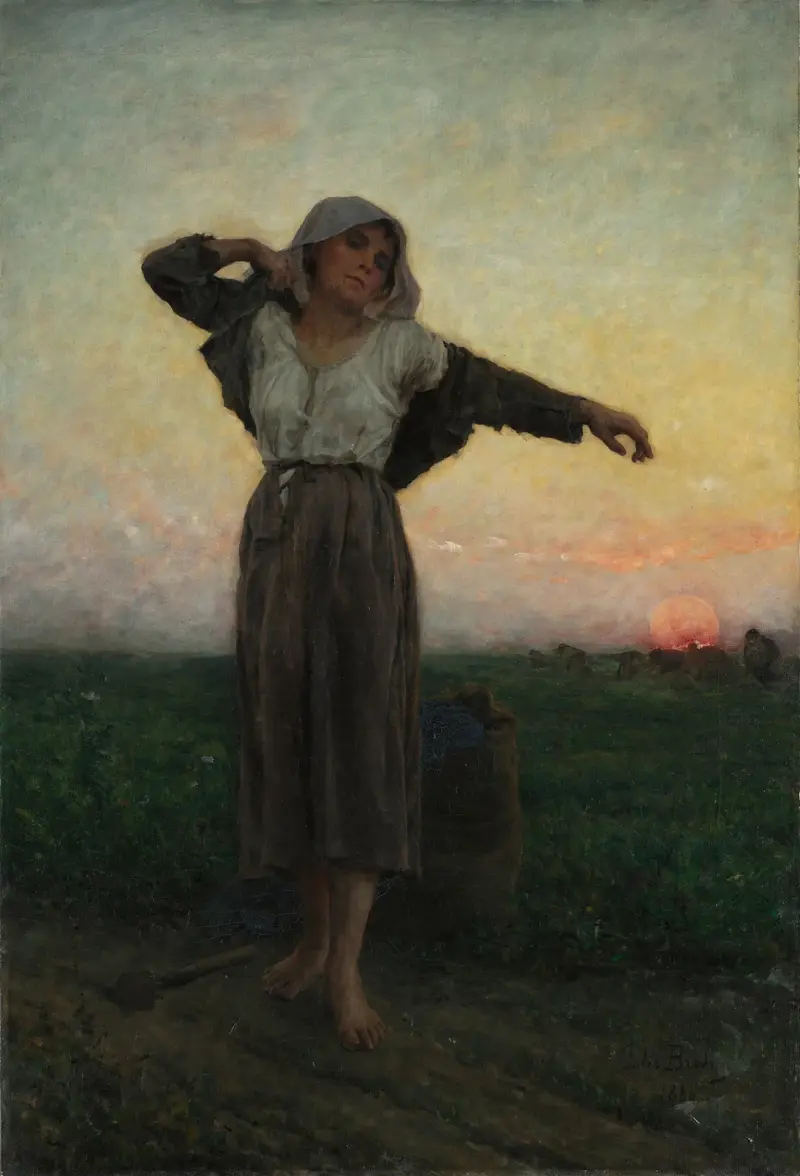 Unavená paběrkovatelka, Jules Breton
