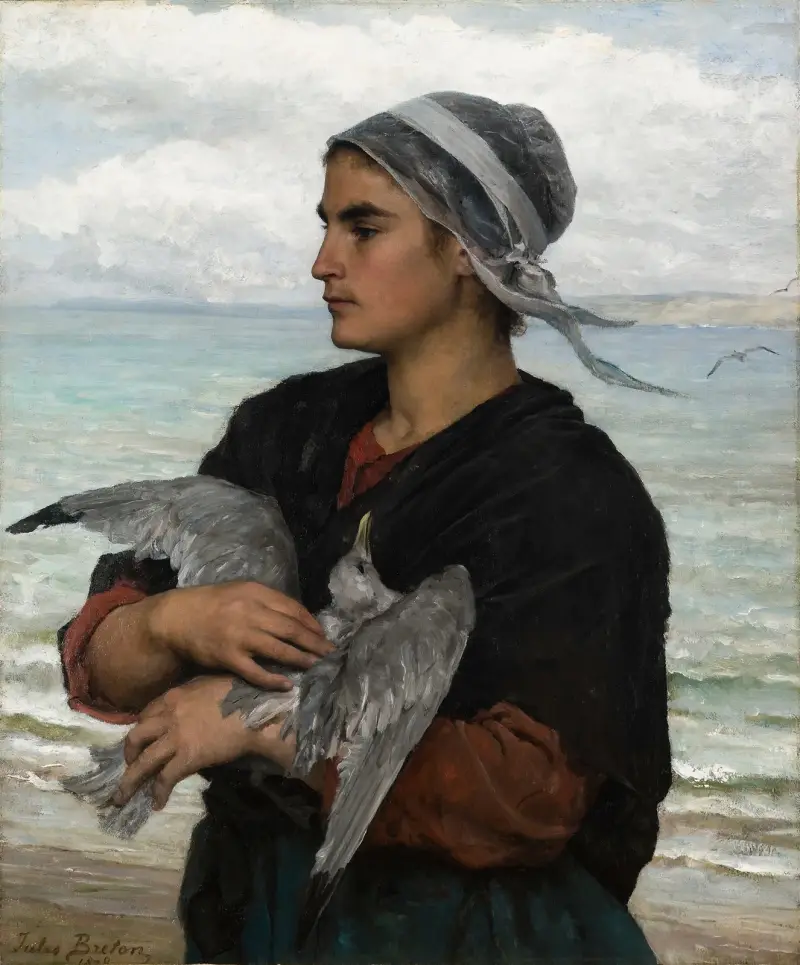 Zraniona mewa, Jules Breton
