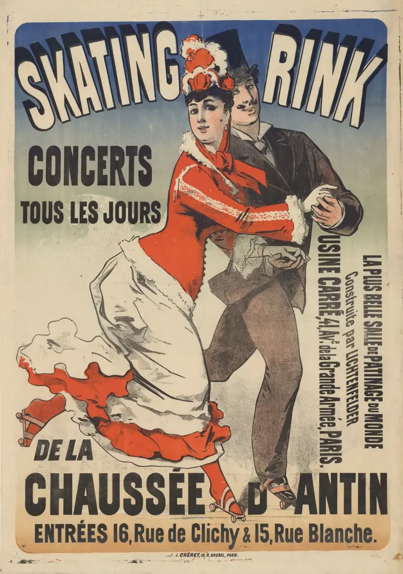 Skating rink de la Chaussée d’Antin, entrées 16, rue de Clichy et 15 rue Blanche von Jules Chéret