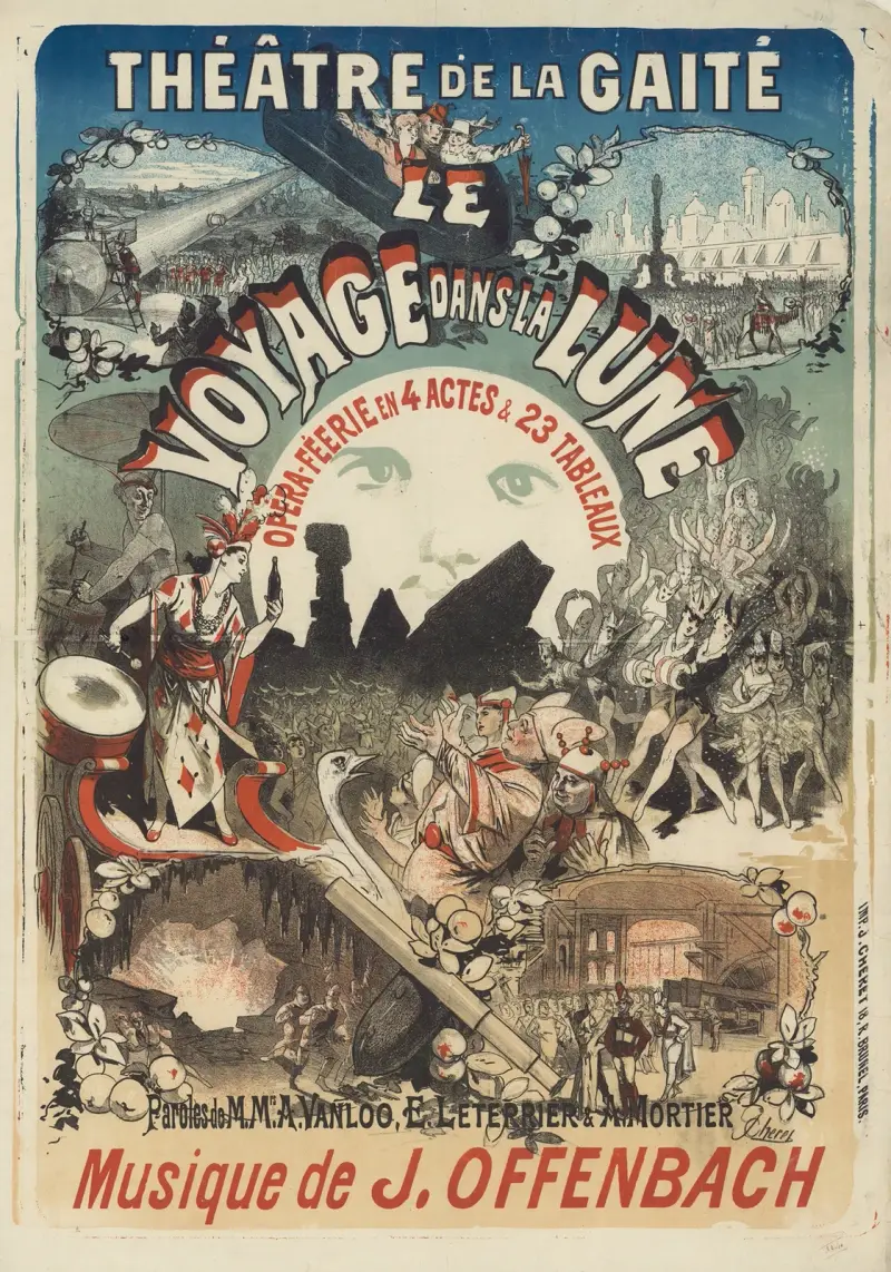 Théâtre de la Gaîté. Die Reise zum Mond von Jules Chéret