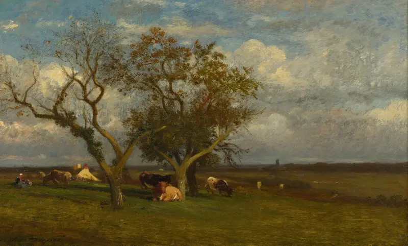 Landscape With Cows av Jules Dupré
