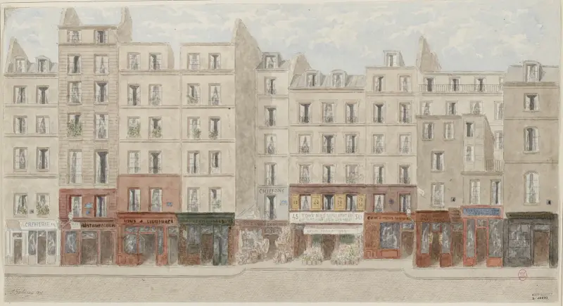 Rue Beaubourg nr 2–14, 4:e arrondissementet av Jules Gaildrau
