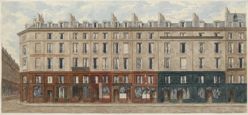 Rue des Deux-Ecus Nr. 36 bis 48 (heutige Rue Berger), 1. Arrondissement von Jules Gaildrau