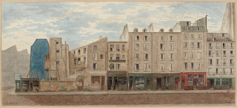 Rue des Filles-Dieu nr 1–9 (nuvarande rue d’Alexandrie sedan 1897), 2:a arrondissementet av Jules Gaildrau