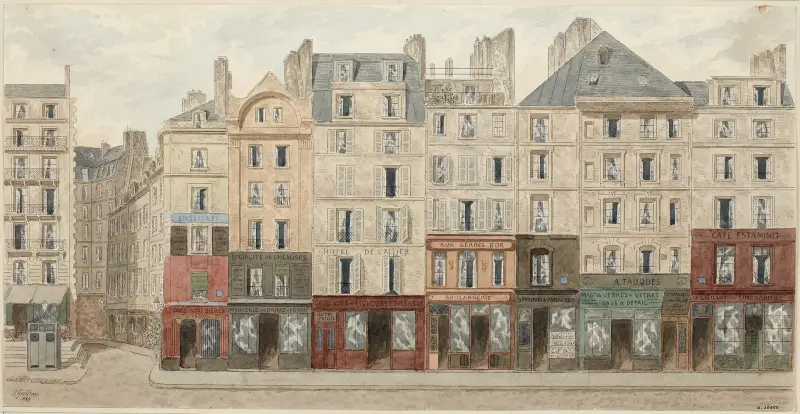 Rue Galande nr 1–13, 5:e arrondissementet av Jules Gaildrau