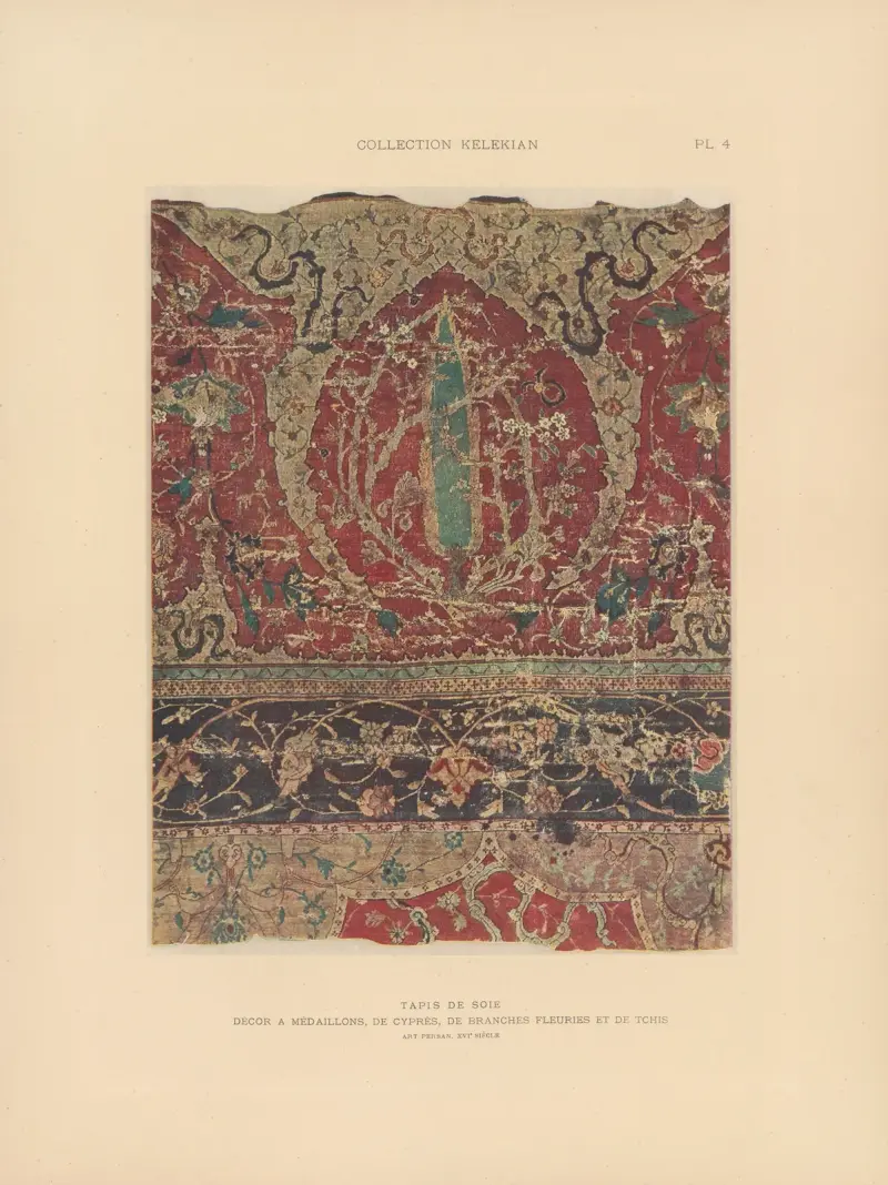 Die Sammlung Kelekian: Stoffe und Teppiche aus dem Orient und Venedig, Tafel 4 von Jules Guiffrey