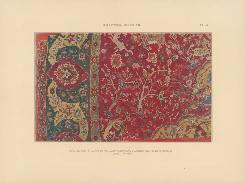 Die Sammlung Kelekian; Stoffe und Teppiche aus dem Orient und Venedig, Tafel 005 von Jules Guiffrey
