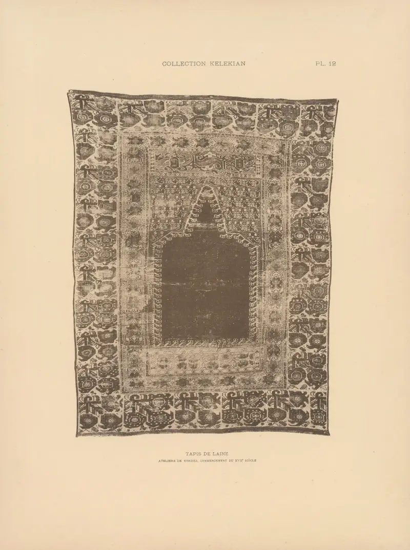 Die Sammlung Kelekian: Stoffe und Teppiche aus dem Orient und Venedig, Tafel 012 von Jules Guiffrey