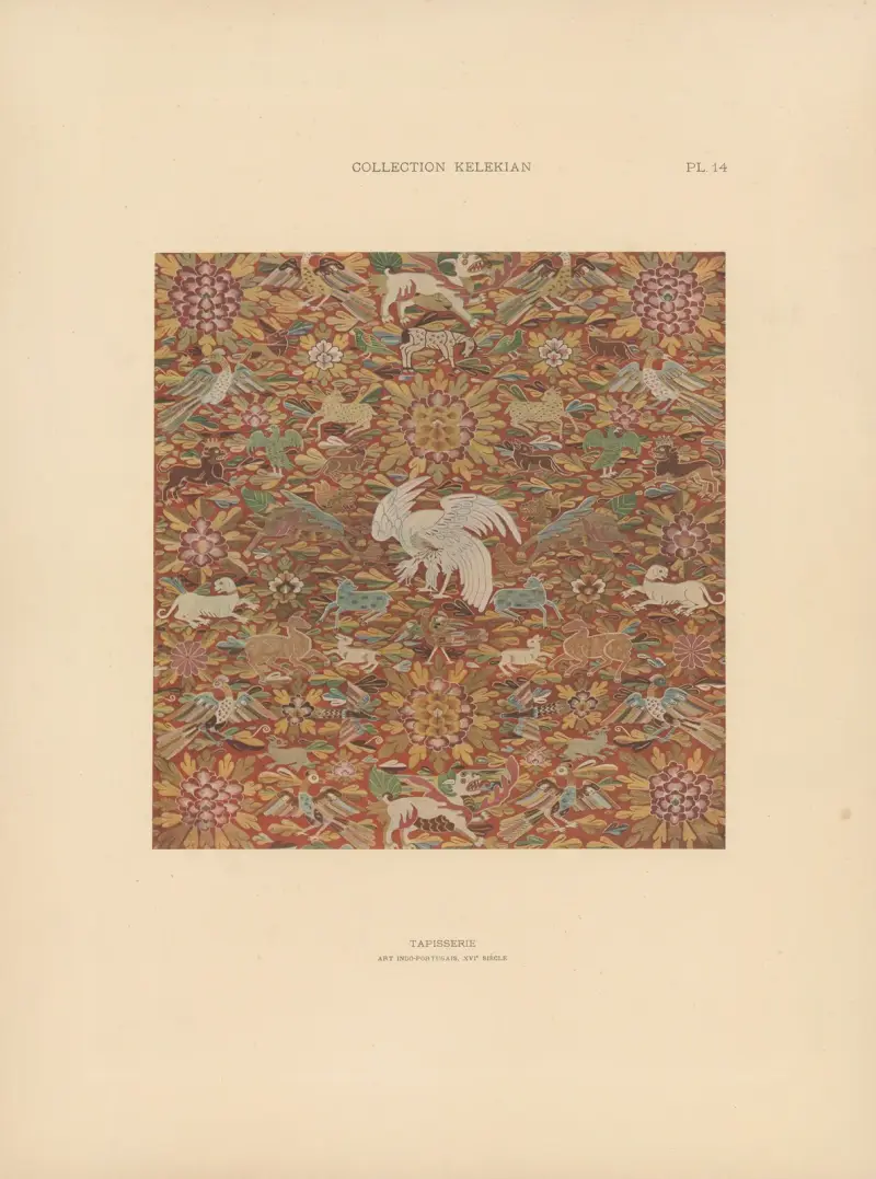 Aus der Sammlung Kelekian; Étoffes & tapis d'Orient & de Venise, Tafel 014 von Jules Guiffrey
