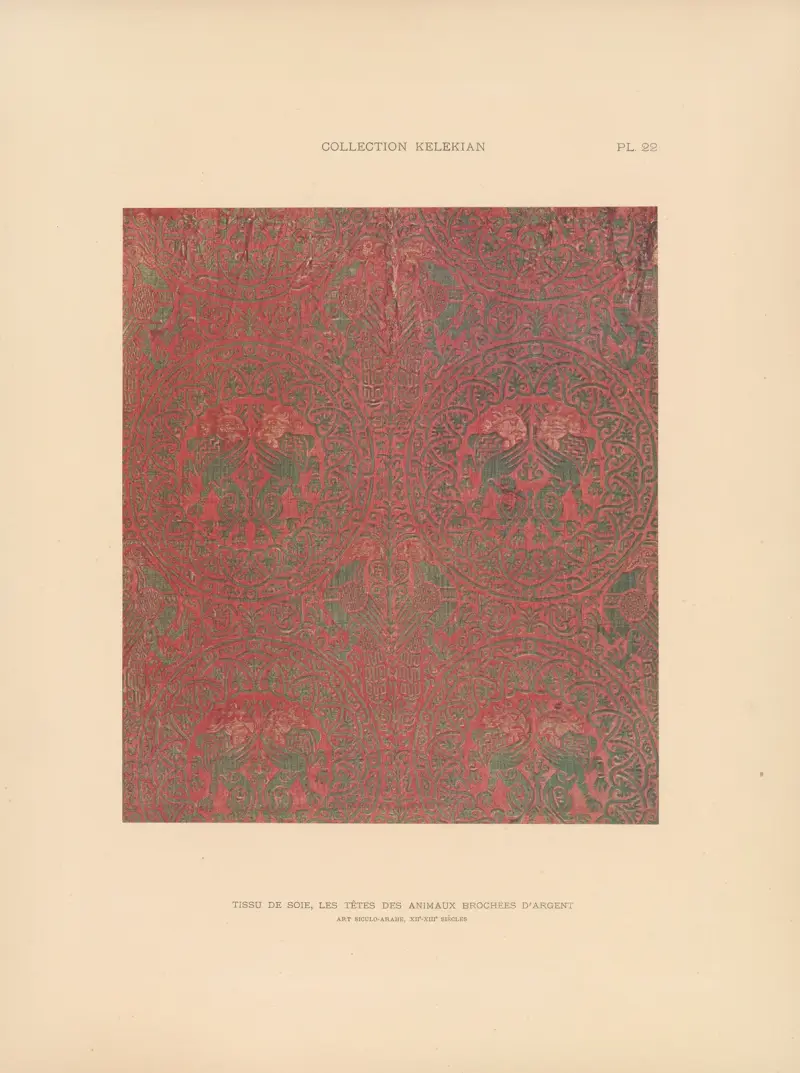 Aus der Sammlung Kelekian: Orientalische und venezianische Stoffe und Teppiche, Tafel 22 von Jules Guiffrey