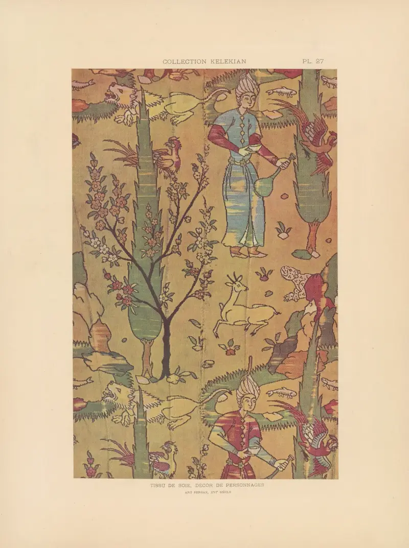 Die Sammlung Kelekian – Stoffe und Teppiche aus dem Orient und Venedig, Tafel 027 von Jules Guiffrey