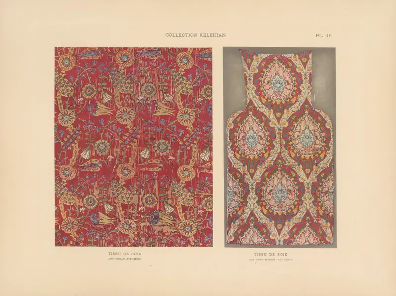 Kelekians Sammlung; Stoffe und Teppiche aus dem Orient und Venedig, Tafel 42 von Jules Guiffrey