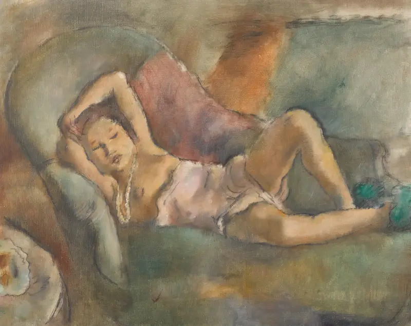 Den sovande flickan av Jules Pascin