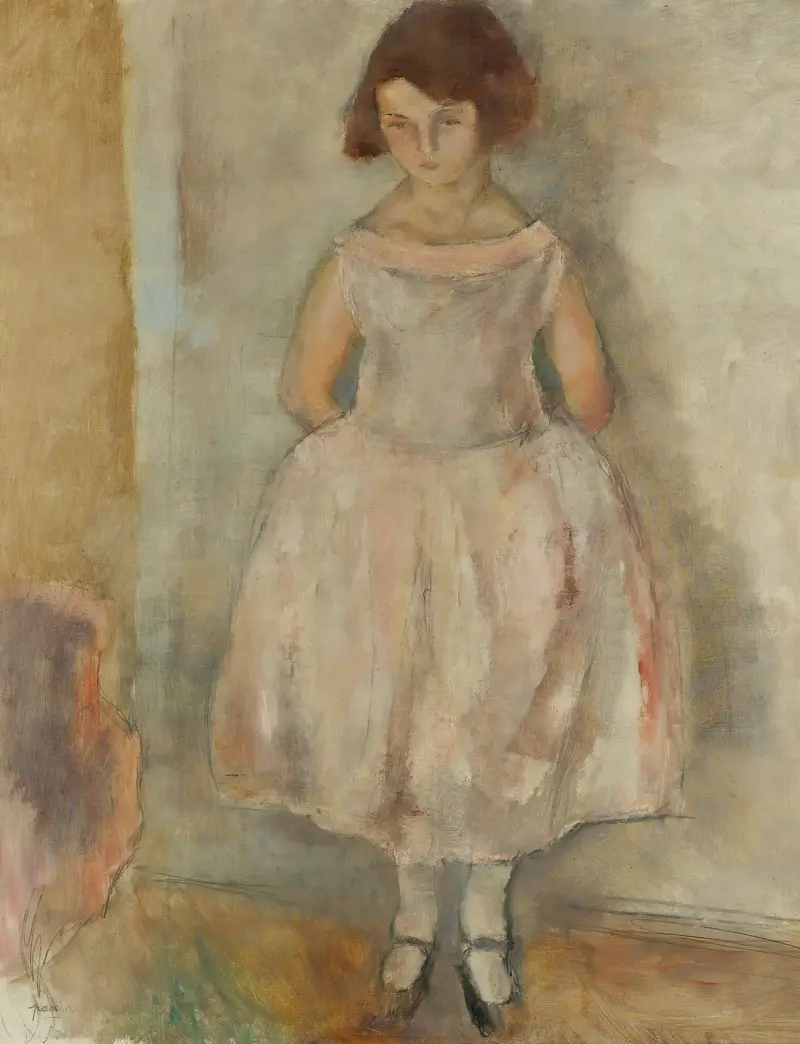 Porträtt av ung flicka av Jules Pascin