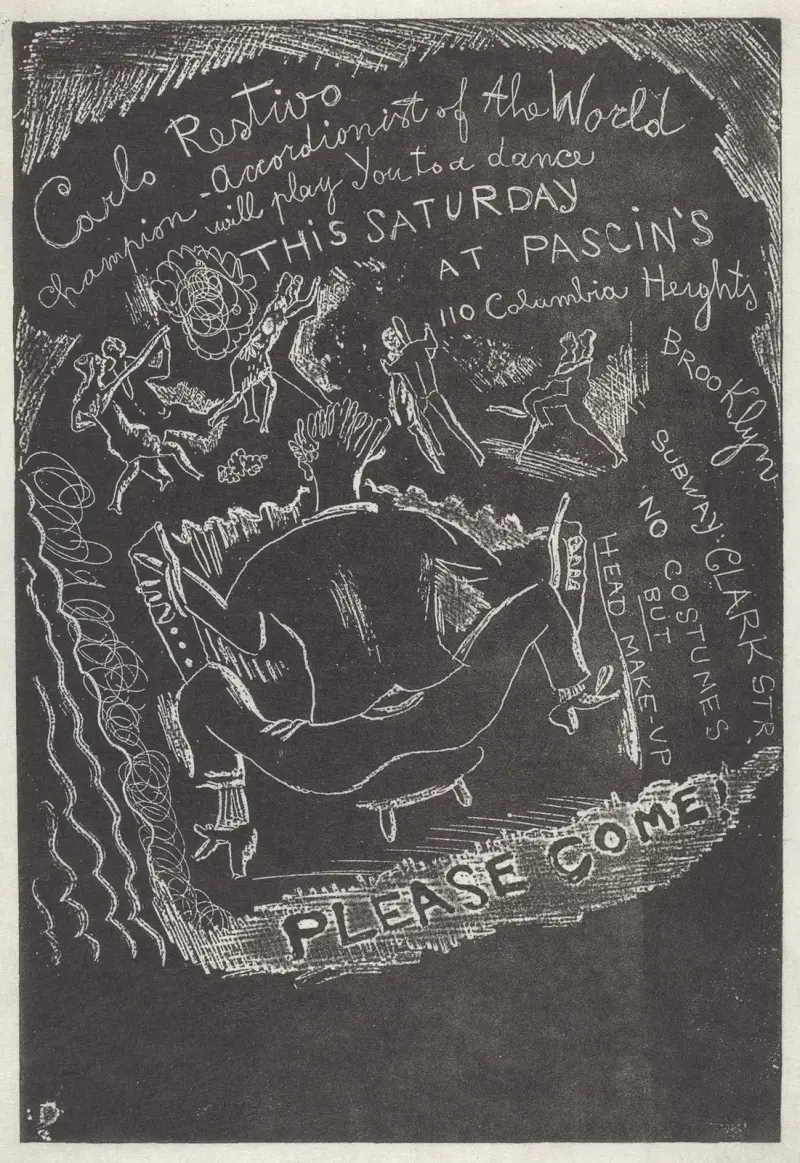 Untitled (Invitation to Party at Jules Pascin’s) av Jules Pascin
