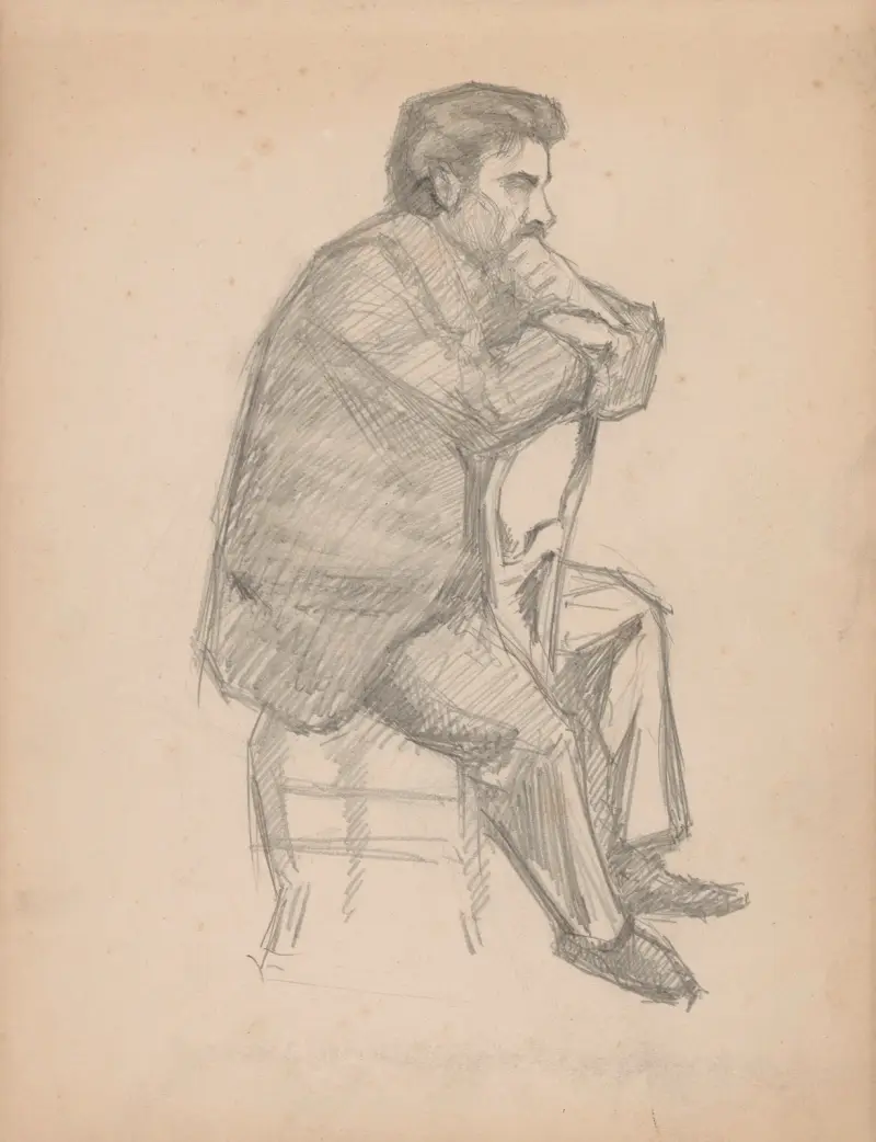 Sedící muž, – Nr. 1, Jules Schmalzigaug