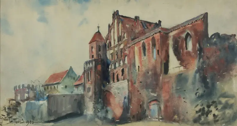 Tyska ordens slott i Toruń av Julian Falat
