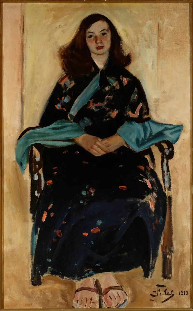 Kvinna i kimono av Julian Falat