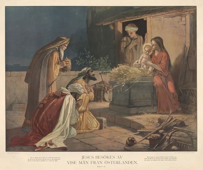 Jesus wird von den Weisen aus dem Morgenland besucht von Julius Kronberg