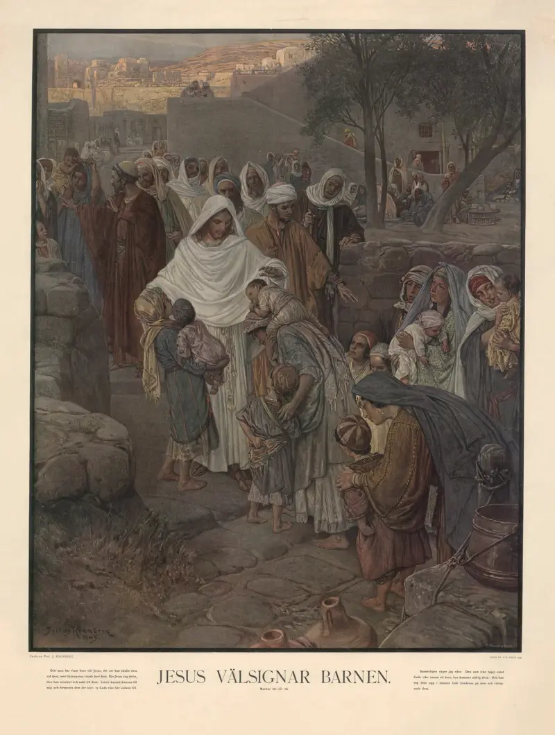 Jesus segnet die Kinder von Julius Kronberg