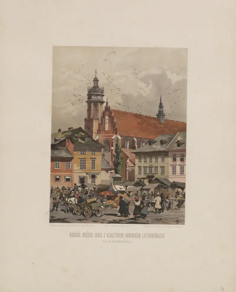 Kościół Bożego Ciała med laterankanonikernas kloster i Kazimierz av Juliusz Kossak