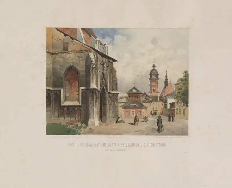 Sankta Katarina och Sankta Margaretas kyrka med augustinernas kloster i Kazimierz av Juliusz Kossak